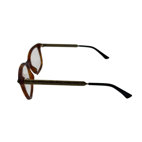 Gucci GG0218O 003 51mm Brown Havana Antique Gold Eyeglasses RX Frames Italy New main image 14